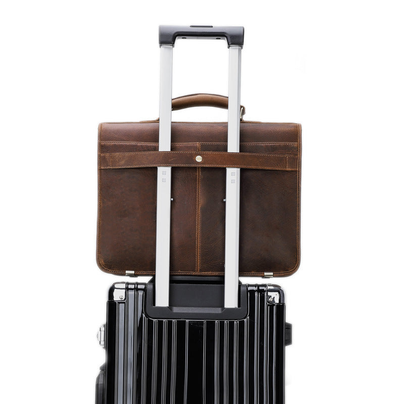 Fashion Personality Leather Men's Business Briefcase