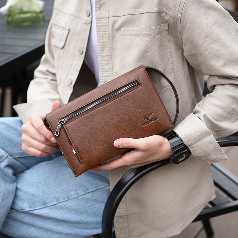 Men's Wallet With A Combination Lock And Clutch Design