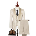 Men's Jacquard Wedding Dress Groom Suit