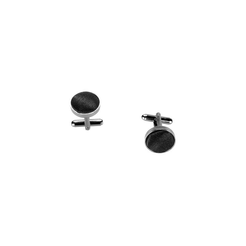 Solid Monochrome Tie Cufflinks Pocket Square Set