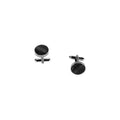 Solid Monochrome Tie Cufflinks Pocket Square Set