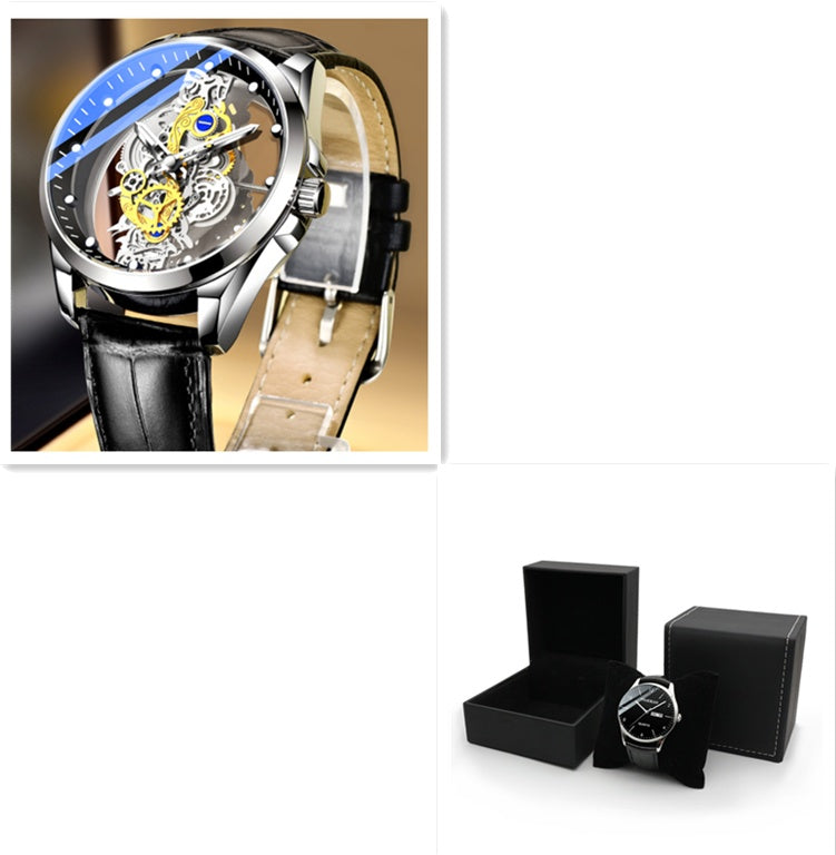 Men's Watch Skeleton Automatic Quartz Watch