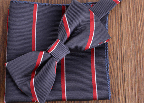 Fashion Adult Men's Pocket Square Bow Tie Two-piece Suit